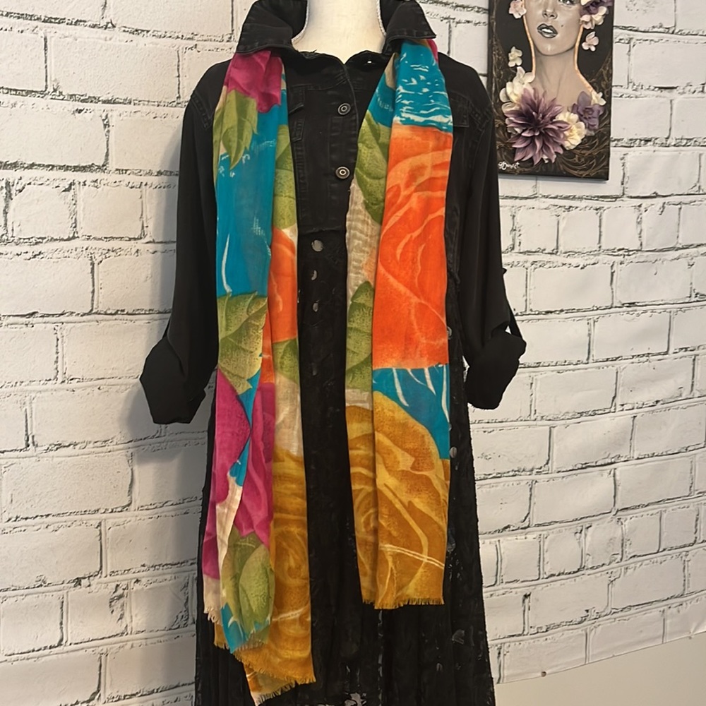 Silk Rose Scarf